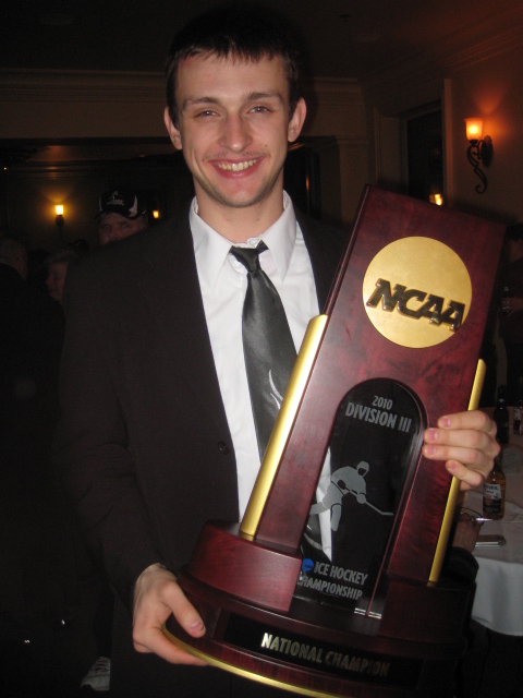 Pasha Kozhokin with the Championship Trophy